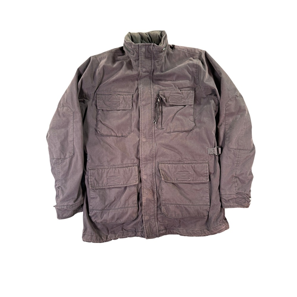 Abercrombie & Fitch Field Jacket Mens XL Faded Black Tactical Military Utility